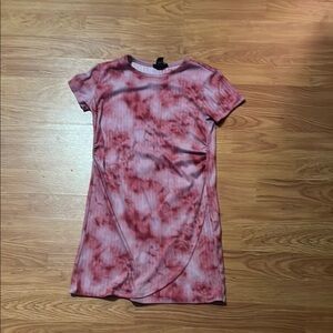 Forever 21 Pink and Red Sheath Mini Dress